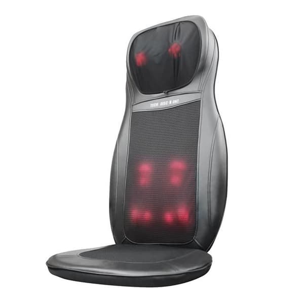 TD® 3-i-1 multifunktions massagesits med roterande huvud och uppvärmd kroppsavslappnande Shiatsu