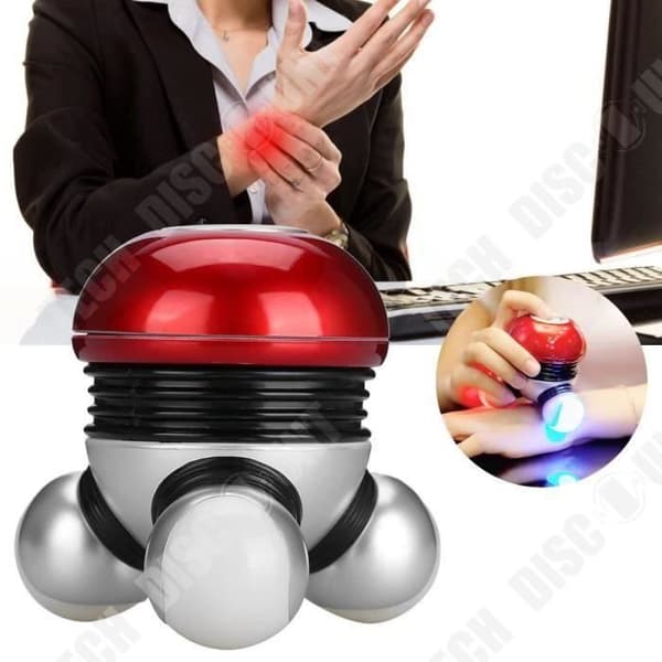 Mini Massager Multifunktion - TECHDISCOUNT - Ergonomisk - 3 Vibrations - Tyst