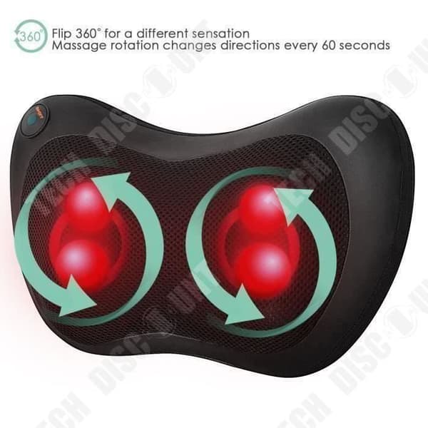 TD® Massagekudde Massagekudde Shiatsu Massager Med Infraröd Uppvärmningsfunktion För Nacke Rygg Ländryggsavslappning