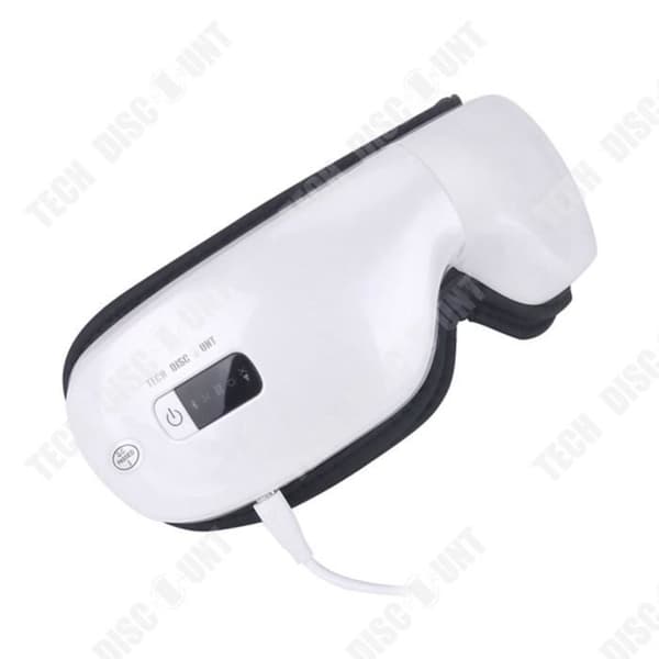 TD® White Bluetooth elektrisk ögonmassageapparat slappnar av i ögonen medan du sover Lufttryck Värme Vibration Lindrar trötthet