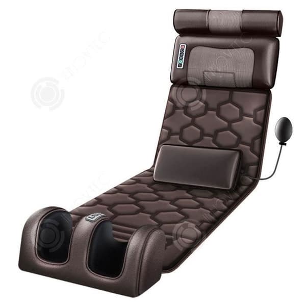 Massage-madrass, helkroppsmassagematta, hopfällbar värmefilt för nacke, rygg, midja och höfter.