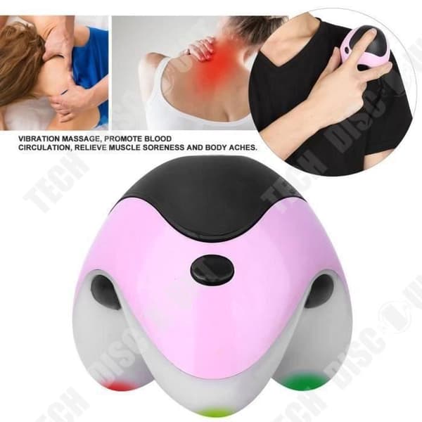 TD® Cervical Massager Idealisk Avslappning Muskel Device Cervical Triangel Ergonomisk Design Rosa Färg Vibration