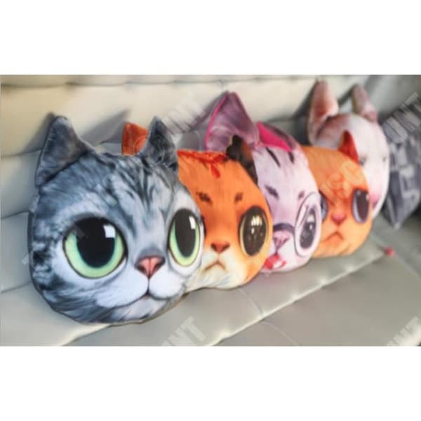 TD® Rolig 3D Cat Print Kudde Kudde Kreativ Söt Fylld Docka Present Heminredning S16645635