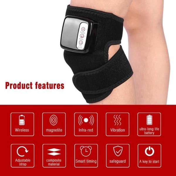 Multifunktionell knäskydd Benmassager - 12w - Reumatism - Massage Vibrationer Värme