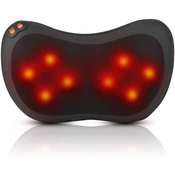 Massagekudde, nr 14, 8 uppvärmda huvuden Shiatsu ryggmassageapparat Justerbar intensitet med värmemassagemassagekuddar
