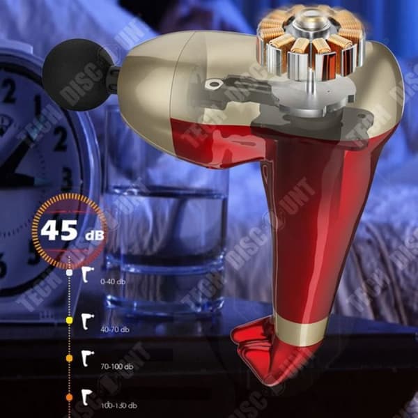 TD® Arm fascia gun, kreativ röd usb elektrisk massagepistol, högfrekvent vibrations 6-växlad slagpistol