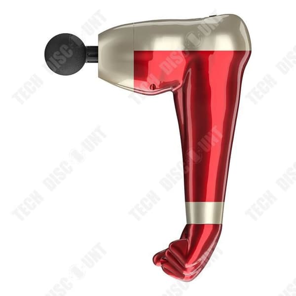 TD® Arm fascia gun, kreativ röd usb elektrisk massagepistol, högfrekvent vibrations 6-växlad slagpistol