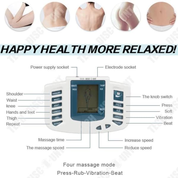 TD® Multifunktion Digital Meridian massagemaskin Elektronisk pulsfysioterapi Lindra kroppssmärta Stor skärm