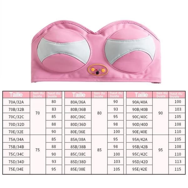 Elektrisk massager Bröstmassager Hard Block Muddring Hemmassage BH Bröstformning