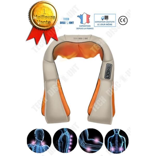 TD® Massageapparat Bakhuvud Cervikal Hårbotten Kroppsknådning Massageapparat Nacke Multifunktionsbil elektrisk fjärrkontroll