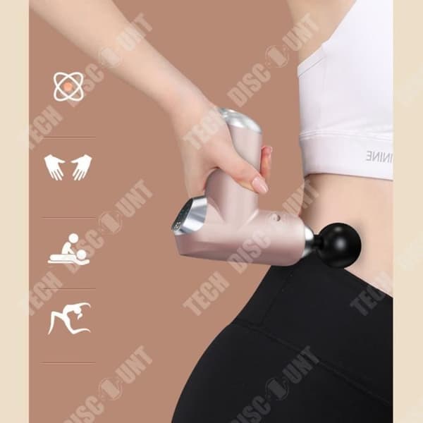 TD® Electric Fascia Gun Muskelavslappning, Mini LCD-pekskärm med variabel hastighet massagepistol