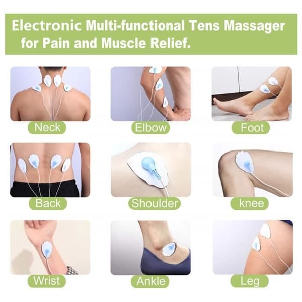 TD® elektrisk pulsmassagemaskin Skärm 16 terapilägen + dubbel utgång