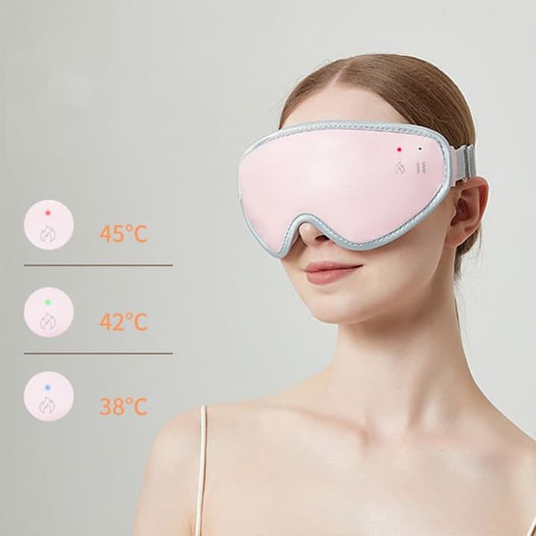 Uppladdningsbar 3D-uppvärmd ögonmassagemask Varmvärmande ögonmask för sömn kan lindra ögontrötthet