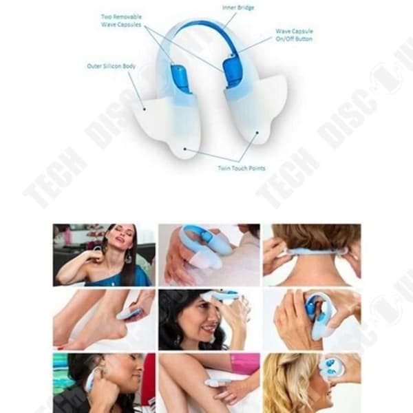 TD® Massager Mini Vibration Akupunkturpunkter Lågfrekvent massageapparat för smärtlindring Kroppsavslappning