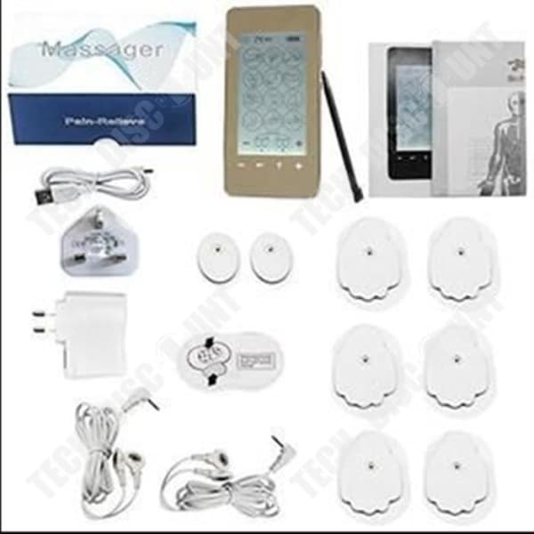 TD® 12 lägen Terapeutisk massagemaskin Multifunktionell pekskärmsmassageapparat med 2 laddningslägen ELLER EU-kontakt