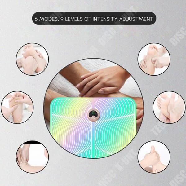 TD® Smart Fotmassagematta Fotmassager Pulsfotmassageapparat Ems Ben Pedikyr Maskin Fotmassageapparat P