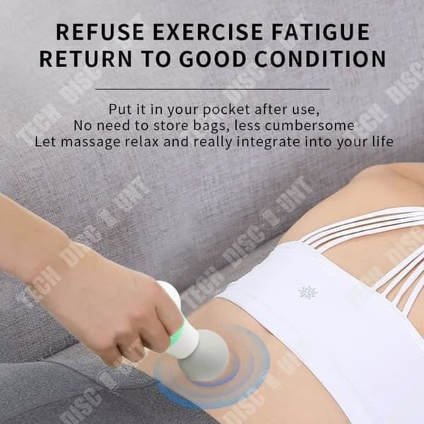 TD® Mini Fascia Gun Elektrisk Muscle Vibration Avslappning Bärbar Stovepipe Massager Tyst Multi-speed Justerbar
