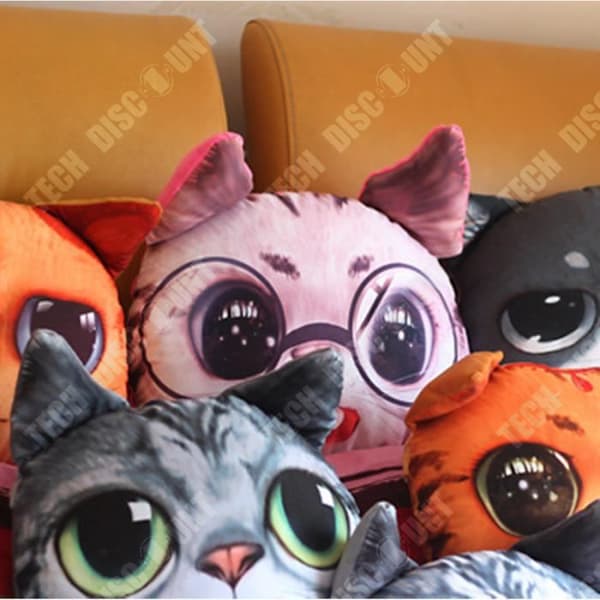 TD® söt katt kudde kudde hem soffa bilstol kudde tecknad katt tupplur kudde kudde baby doll cad