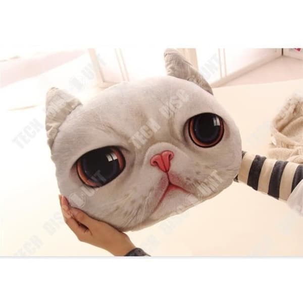 TD® 3D Söt Katt Hund Huvudkudde Kudde Hemsoffa Bilsäte Kuddar Sömnkudde Kudde Baby Doll Present