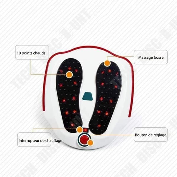 TD® Liten vibrerande fotmassagerare Varmkompress Pedikyrmaskin Fotmassagerare Fotvärmemaskin Fot akupunkt- vit