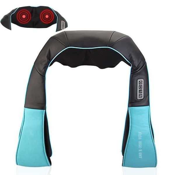 TD® cervikal massageapparat rygg axel nacke elektrisk uppvärmd shiatsu trådlös vibrerande massageapparat smärt intelligent kudde