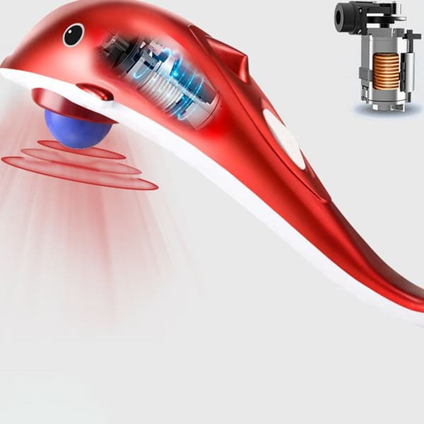 blå delfin massageapparat anti stress kroppssmärta förbättring blodcirkulationen ämnesomsättning arm tillbaka ben kvinna man