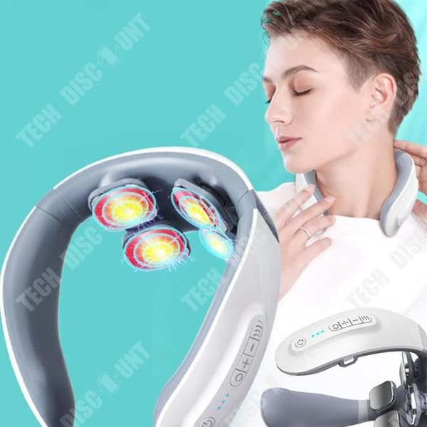 TD® INN Cervical Massage Device Cervikal Kudde Nacke Vibration Kota Nackskydd Varmkompress elektrisk massageapparat