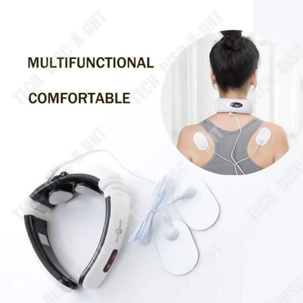 TD® Bärbar 3D Pulse Cervikal Nack Massager Multifunktionell Intelligent Electric Nack Massage Device Fysioterapi