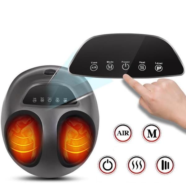 Fotmassager Automatisk knådande Shiatsu-uppvärmning Tyst multifunktionell 6 lägen Fotmassager