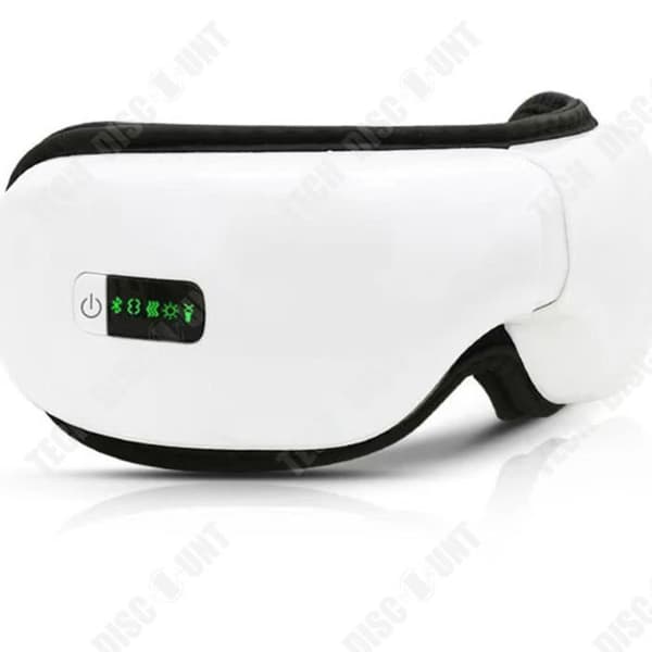 TD® White Bluetooth elektrisk ögonmassageapparat slappnar av i ögonen medan du sover Lufttryck Värme Vibration Lindrar trötthet