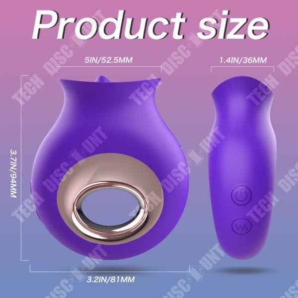 TD® Kvinnlig Vibrerande Massage Stick Trådlös Fjärrkontroll Vibrerande Silikon Vibrerande Stick Vattentät Massage Stick Happy Life Lila