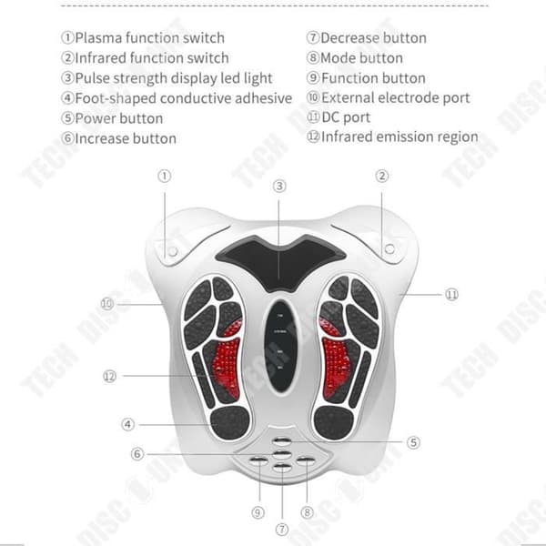 TD® fotmassageapparat blodcirkulation elektrisk shiatsu dränering pro elektromagnetisk terapi fysioterapi stimulering ben s