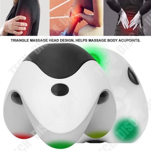 TD® Cervical Massager Idealisk avslappning Muscle Device Cervical Triangel Ergonomisk design Vit Vibration