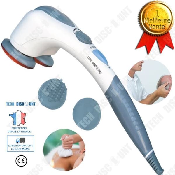 TD® Anticellulitmassageapparat Rygg Hårbotten Ansikte Livmoderhalsen Kropp Kroppsvibration Wellness Elektrisk värmestav