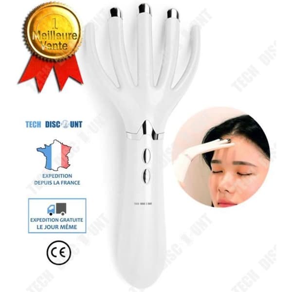 TD® Head Scratcher Massage Elektrisk hårbotten och rygg Vibrerande kinesisk katt Lyxmassageapparat Automatisk bärbar hårborste Relaxan