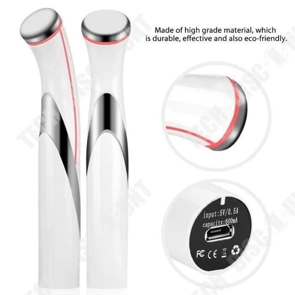 TD® Eye Massager Anti-Rynkle Anti-Aging Uppladdningsbar Sonic Vibration Eliminerar mörka ringar och ögonpåsar