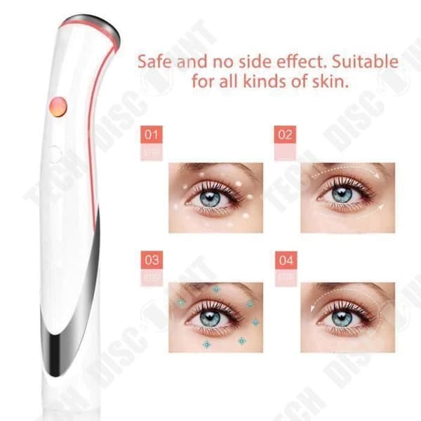 TD® Eye Massager Anti-Rynkle Anti-Aging Uppladdningsbar Sonic Vibration Eliminerar mörka ringar och ögonpåsar