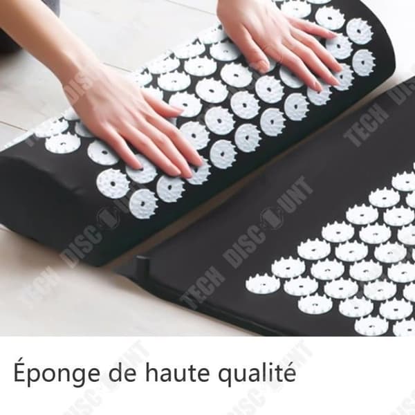 TD® Massagekudde Yoga Massage Akupunktur Muskelavslappning Inomhussport 3-delat set Svart 68cm*42cm