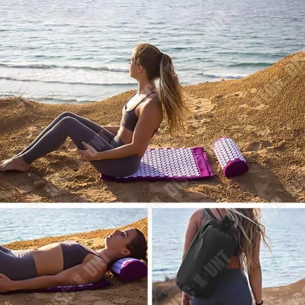 TD® Massagekudde Yoga Massage Akupunktur Muskelavslappning inomhusträning med kudde 65cm*40cm