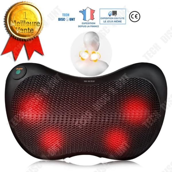 TD® Nackmassageapparat - cervikal ryggrad Nacke Midja Ben Axel Multifunktionell elektrisk massagekudde för fordon för hem