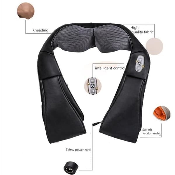 TD® cervikal massageapparat rygg axel nacke elektrisk uppvärmd shiatsu trådlös vibrerande massageapparat smärt intelligent kudde