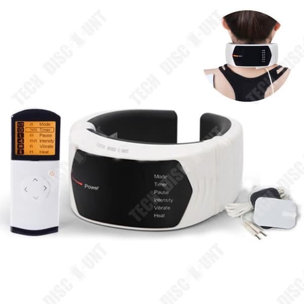 TD® Cervical Spine Massage Device Vit Multifunktionell Massage Intelligent Fjärrkontroll Värme Pulsmassage