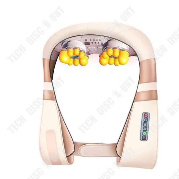 TD® Cervical Uppvärmd Shiatsu Sladdlös Handfri elektrisk Vibrerande Kvinna Nacke Axlar Professionell massageapparat