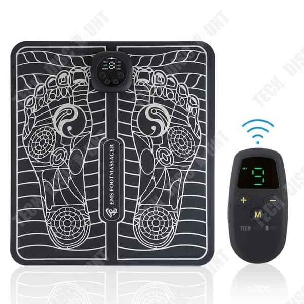 TD® Pulsmassagekudde 6 lägen Intelligent programmering Fjärrkontroll Fotmassagekudde