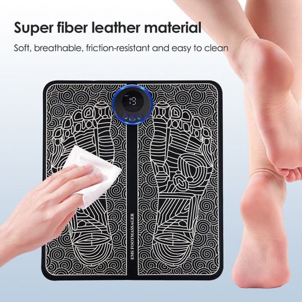 TD® Smart Foot Massager EMS Akupunkt Puls Fot Massage Pad Pedikyr Maskin Fotkudde Port