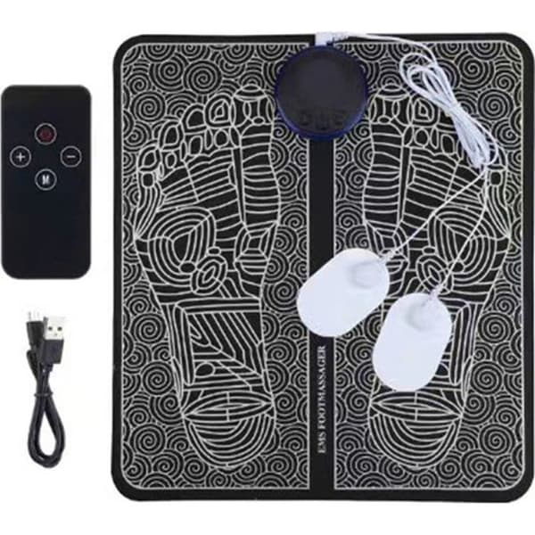 TD® Smart Foot Massager EMS Akupunkt Puls Fot Massage Pad Pedikyr Maskin Fotkudde Port
