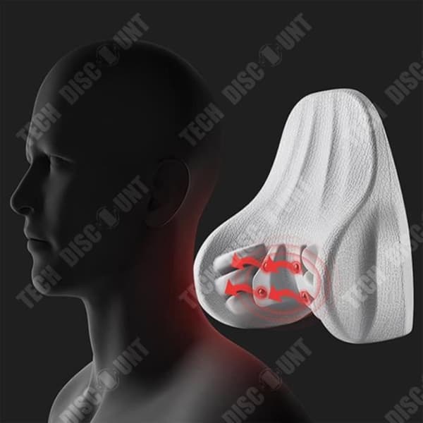 TD® Shiatsu Akupunktur Massagekudde Hem Portabel Akupunkt Nacksmärta Vit Färg Ergonomisk Cervikal Kudde Vuxen
