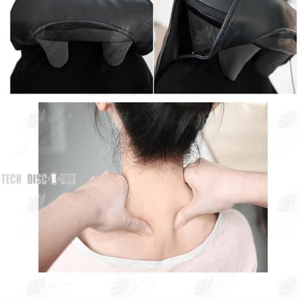HTBE® bärbar handhållen 3D Shiatsu massage axel- och nackmassageapparat för vuxen med roterande massagerulle för massageapparat Sh