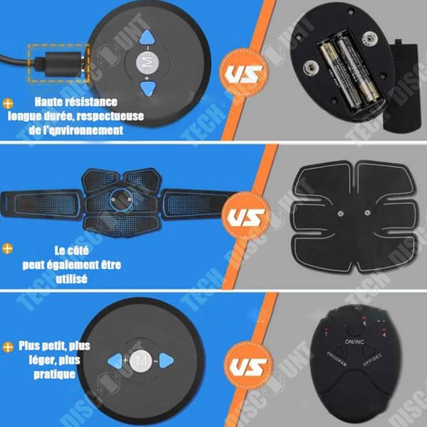 TD Elektrostimulator Muskel 6 stycken 6 lägen 10 nivåer USB Massageapparat Massagekudde Välbefinnande Hemelektronik Skönhet