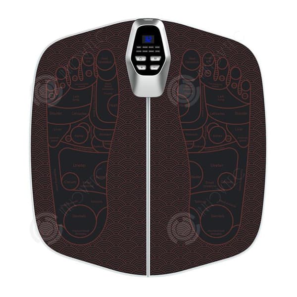 INN Fotmassager EMS cirkulationsstimulator elektriska fotmassagerare kämpar mot åderbråck och smärta brun